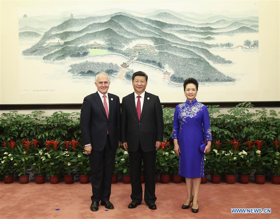 Xi Jinping, Peng Liyuan greet honored guests for G20 Summit before banquet