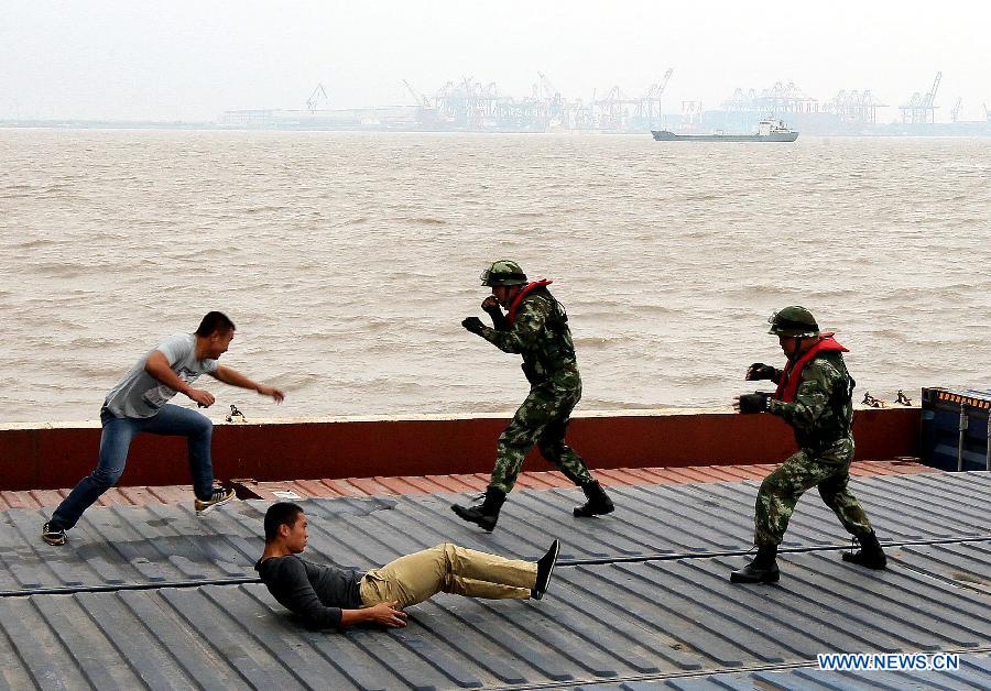 Security exercise held at the sea near Shanghai FTZ