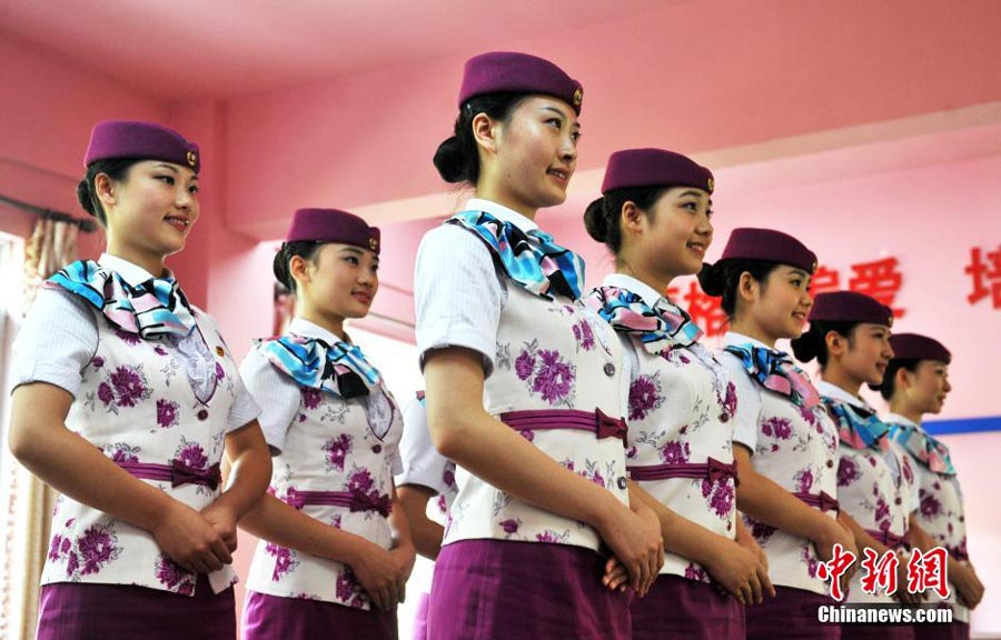 High speed train attendants receive training in Chongqing