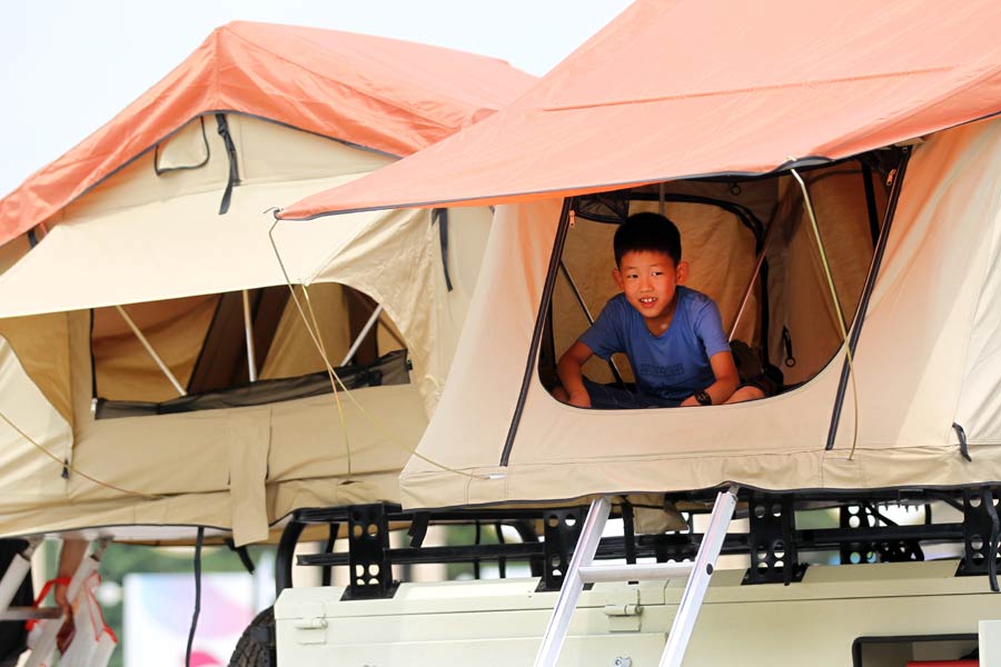 Happy campers at Beijing RV trade show