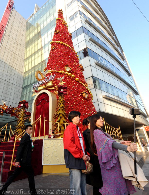 Shopping malls get in festive mood