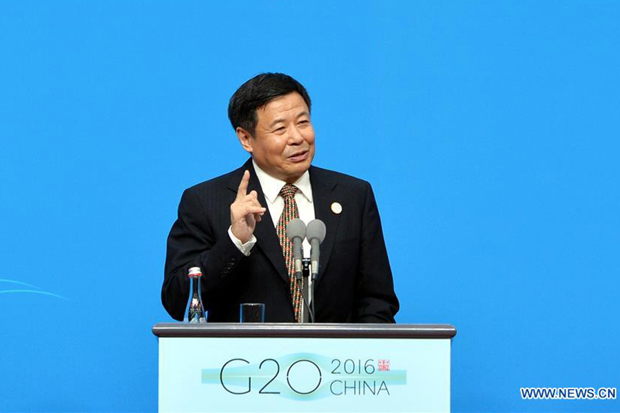 China's finance official addresses press conference on G20