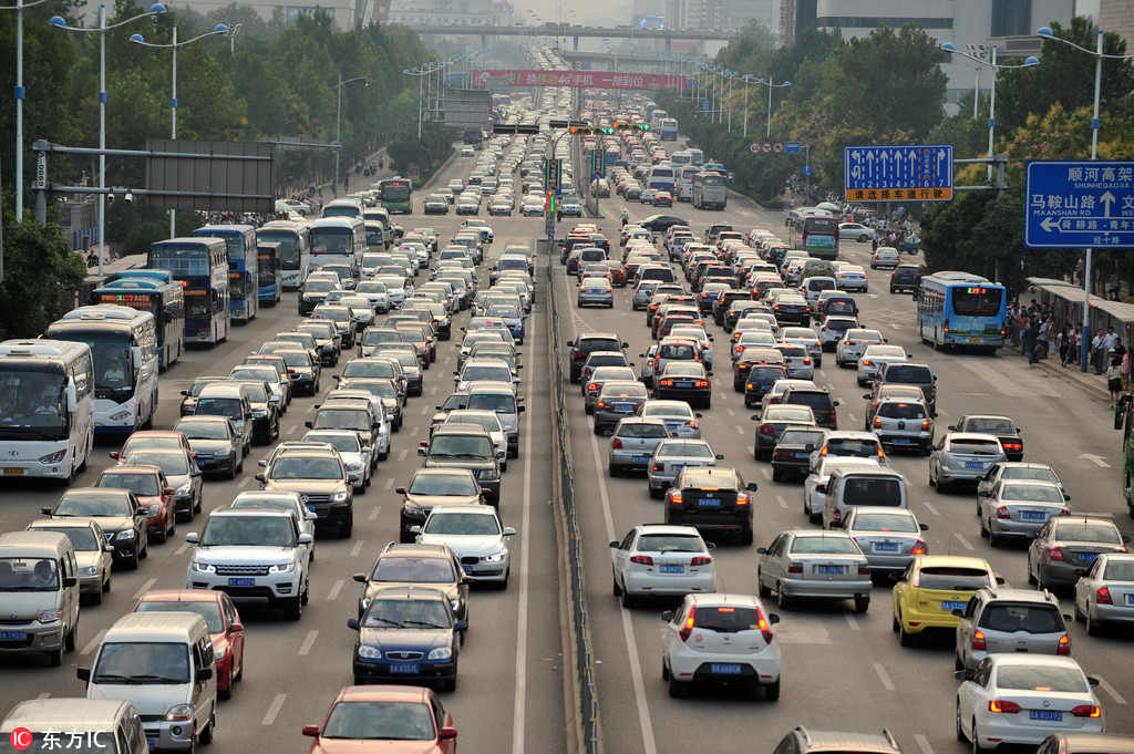 Top 10 congested cities in China