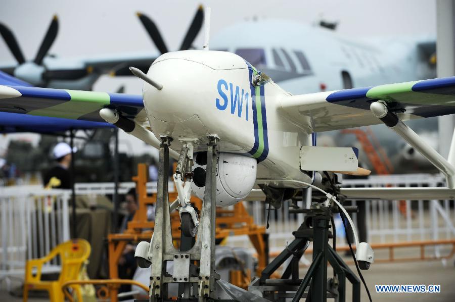 Unmanned aerial vehicles displayed at Zhuhai air show