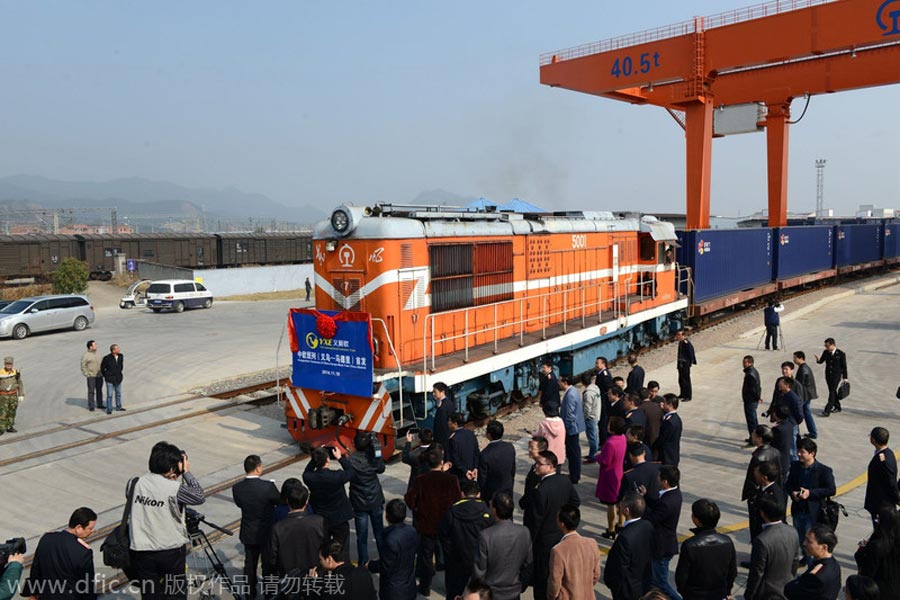 China launches freight train service to Spain