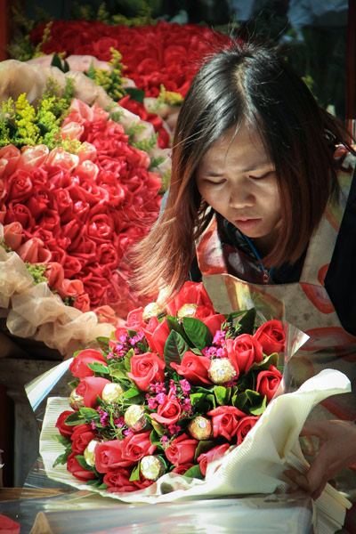 Florists flourish as Valentine's Day roses rise