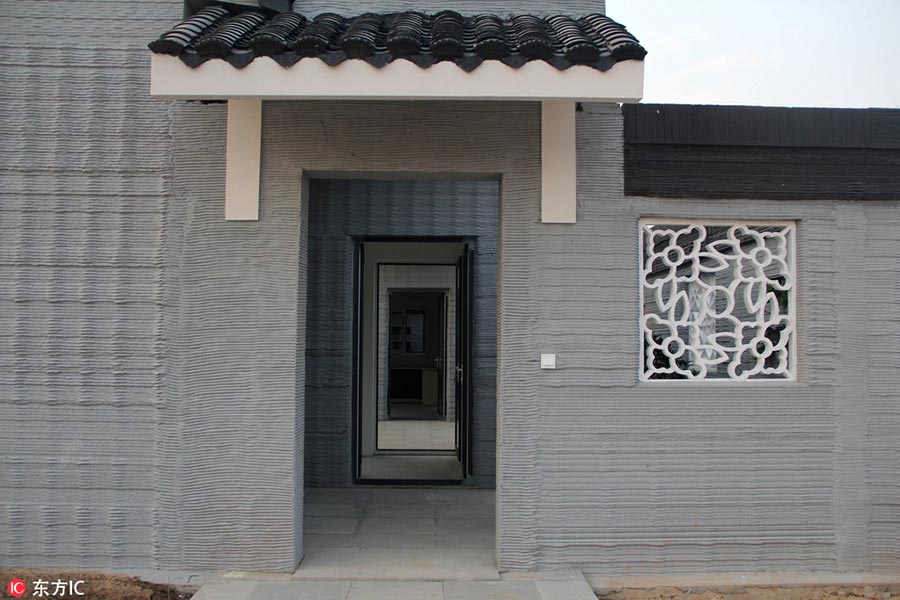 Village in Shandong unveils 3D-printed villas