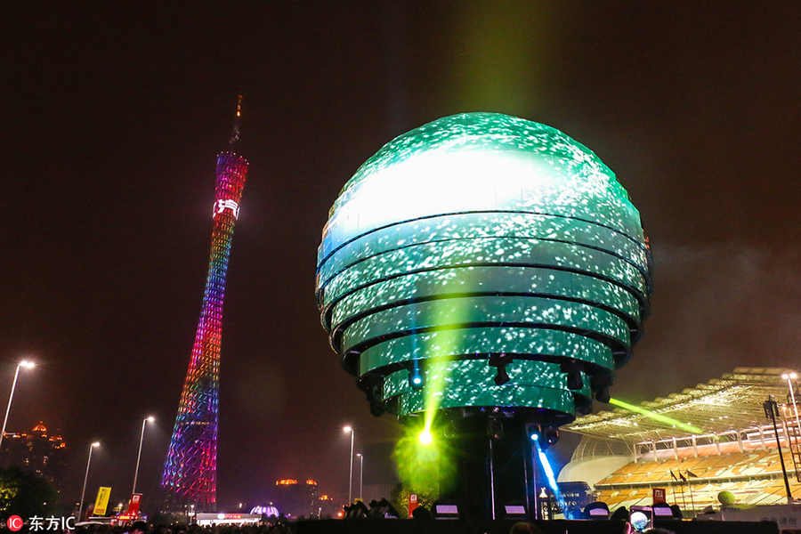 Guangzhou lights up