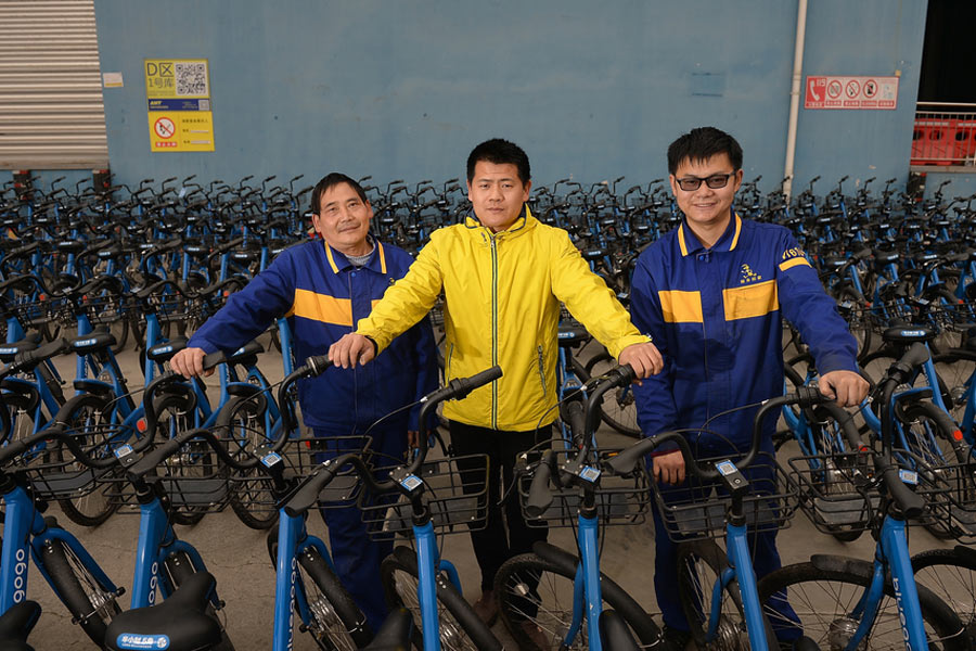 Repairmen race to get shared bikes back on the streets