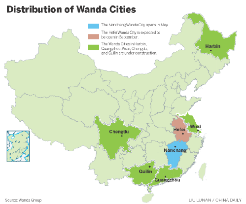 Wanda to open new complex in inland Jiangxi