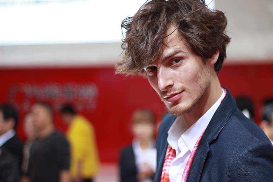 Male models of Fiat at Shanghai auto show 2013