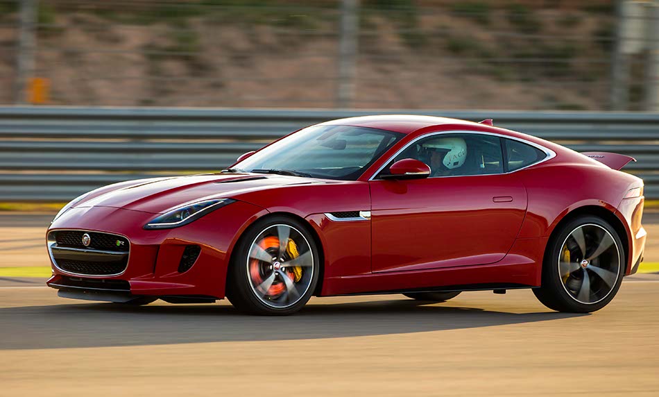 Jaguar F-Type Coupe on track