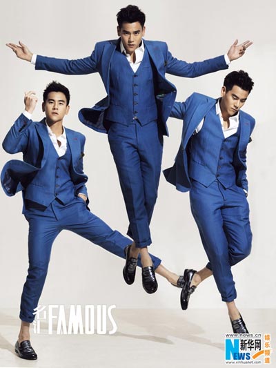 Eddie Peng, Jing Boran pose for Famous magazine