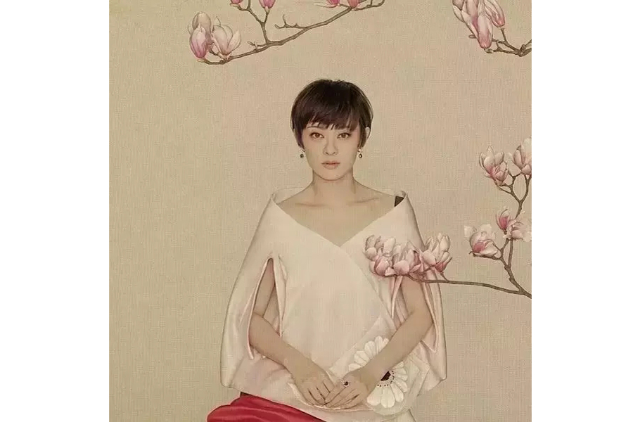 Female celebrities featured in Chinese-style fashion photos