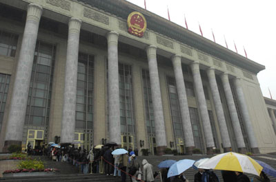 Reporters ready for the CPPCC session