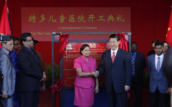 President Xi visits Chinese workers in Couva