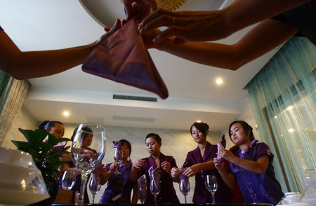 College girls' summer internship in hotel