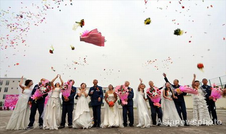 Wedding bliss in prison