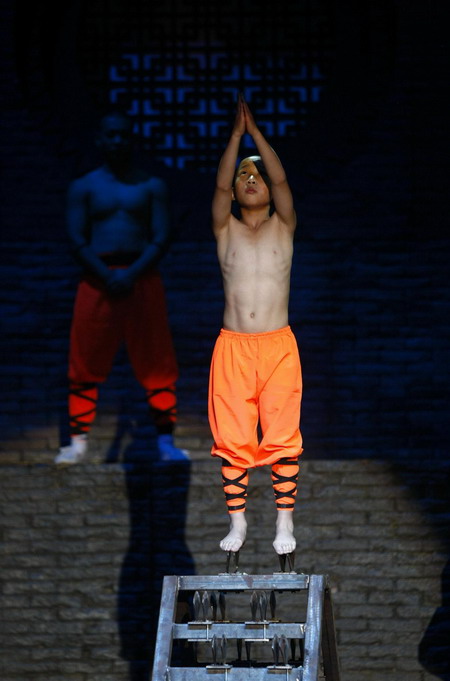 Shaolin monks perform Chinese Kung Fu in Malta