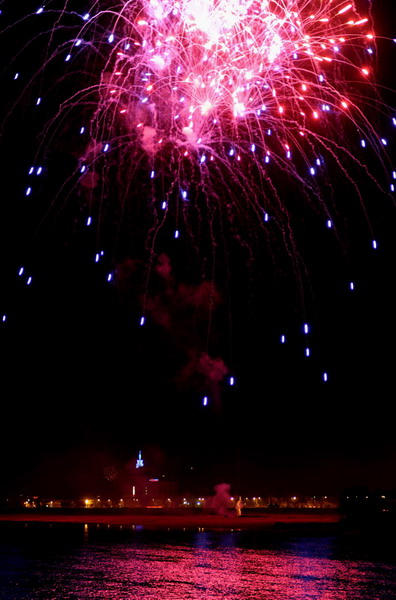 Fireworks light up sky on Chinese New Year's Eve