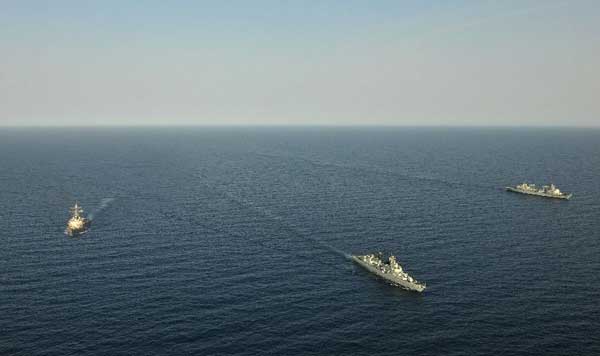 Joint sea drill shows improved relations