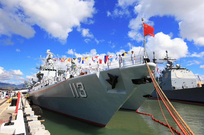 Chinese fleet visits Pearl Harbor in Hawaii