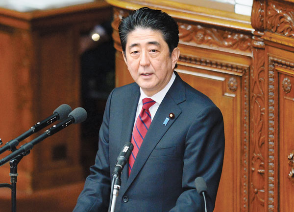 Abe floats hawkish plan