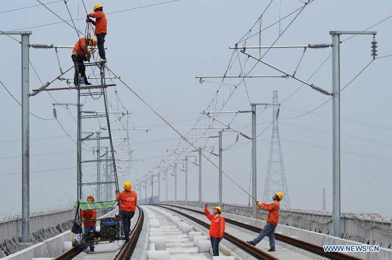 Hangzhou-Changsha high-speed railway under construction