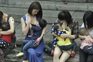 Shanghai woman and her black grandson