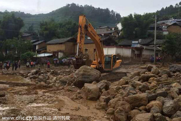 Mountain flash flood in SW China kills five