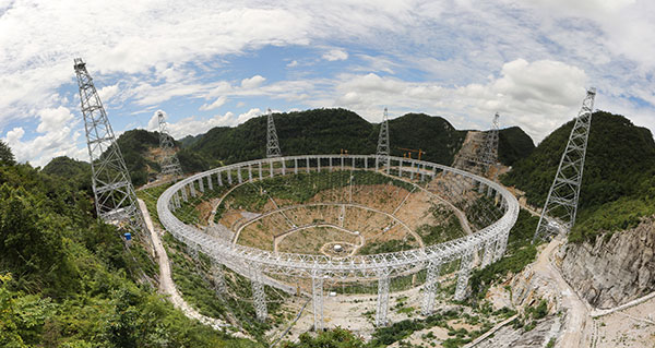 Key parts added to massive radio telescope