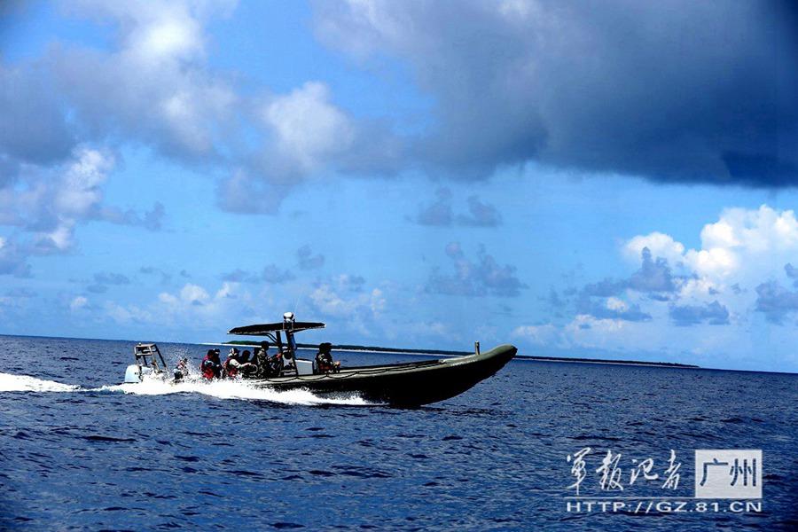 Soldiers in Sansha guard the islands