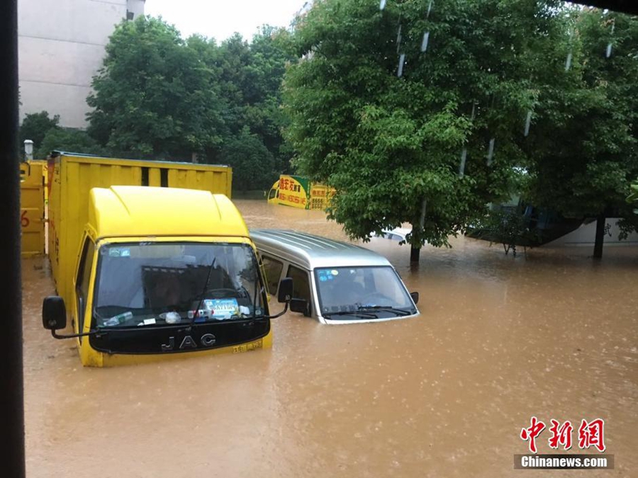 Waterlogging paralyzes Chinese metropolis on Yangtze