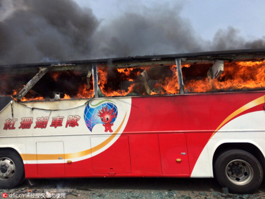 Taiwan bus fire: Tour turns into tragedy