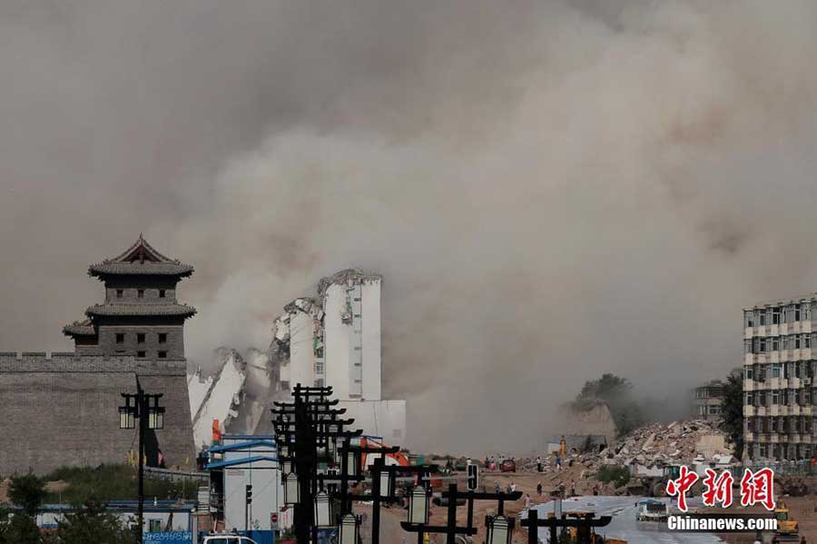 Out with the new: Skyscraper demolished outside ancient city