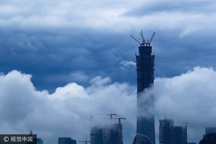 China Zun tower in the Clouds