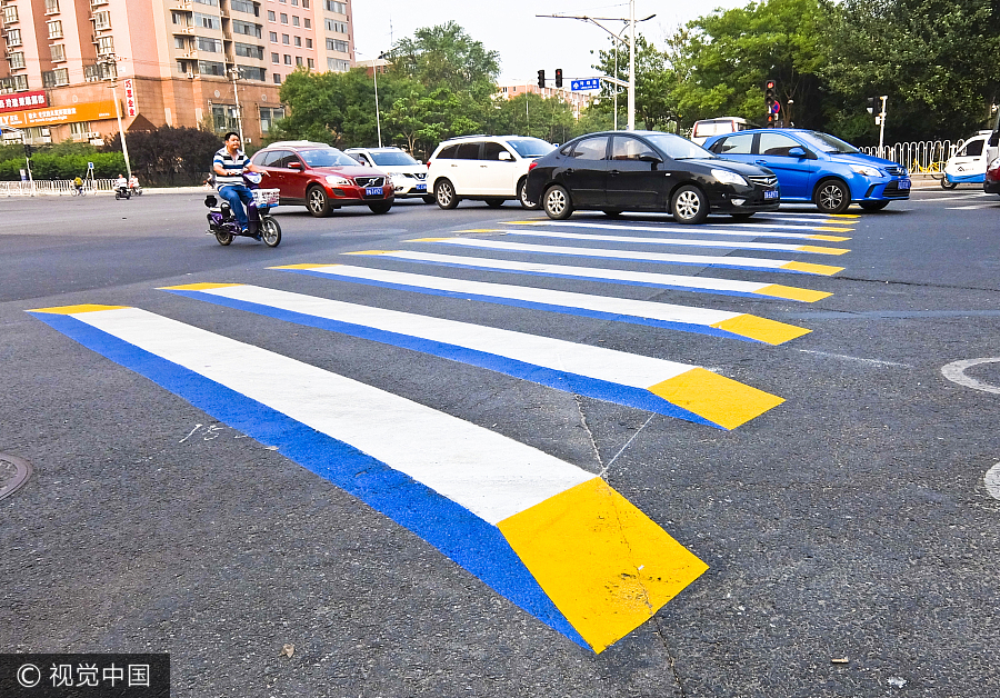 Zebra lines go 3D in Beijing