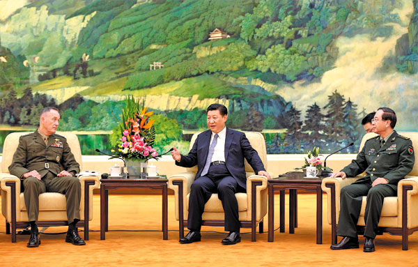 Xi, US military head discuss stability