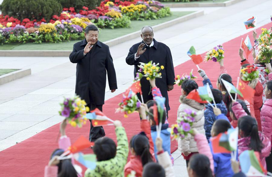 Xi holds a ceremony to welcome Djiboutian president