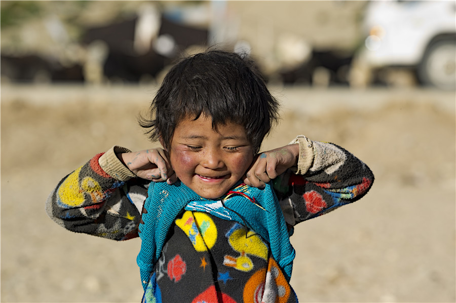 Wide-angel view of Tibet