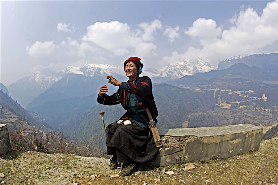 Wide-angel view of Tibet