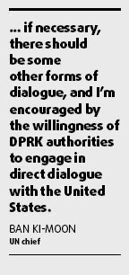 UN chief backs direct US-DPRK nuclear talks