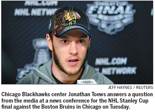 Toews growing beard and maturity