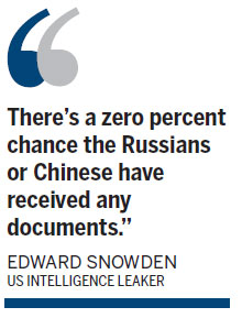 No secret papers for Russia, says Snowden