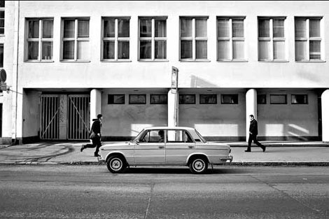 The Lada sedan evokes Soviet-Finnish nostalgia