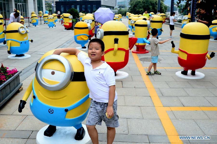 Minions figures displayed in Jinan