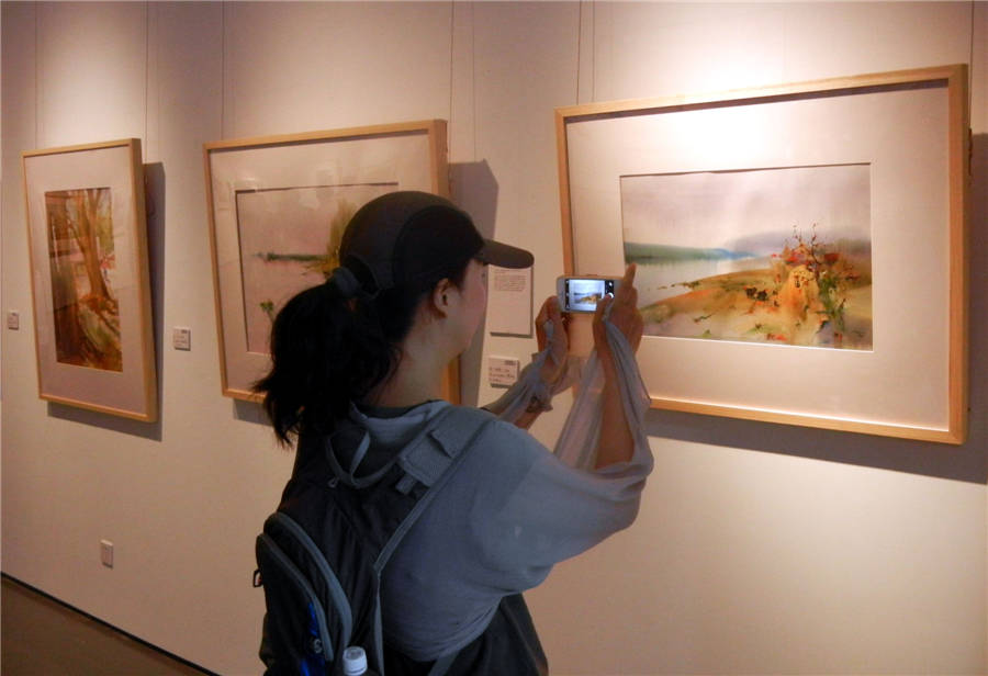 Renowned watercolor paintings visit Suzhou