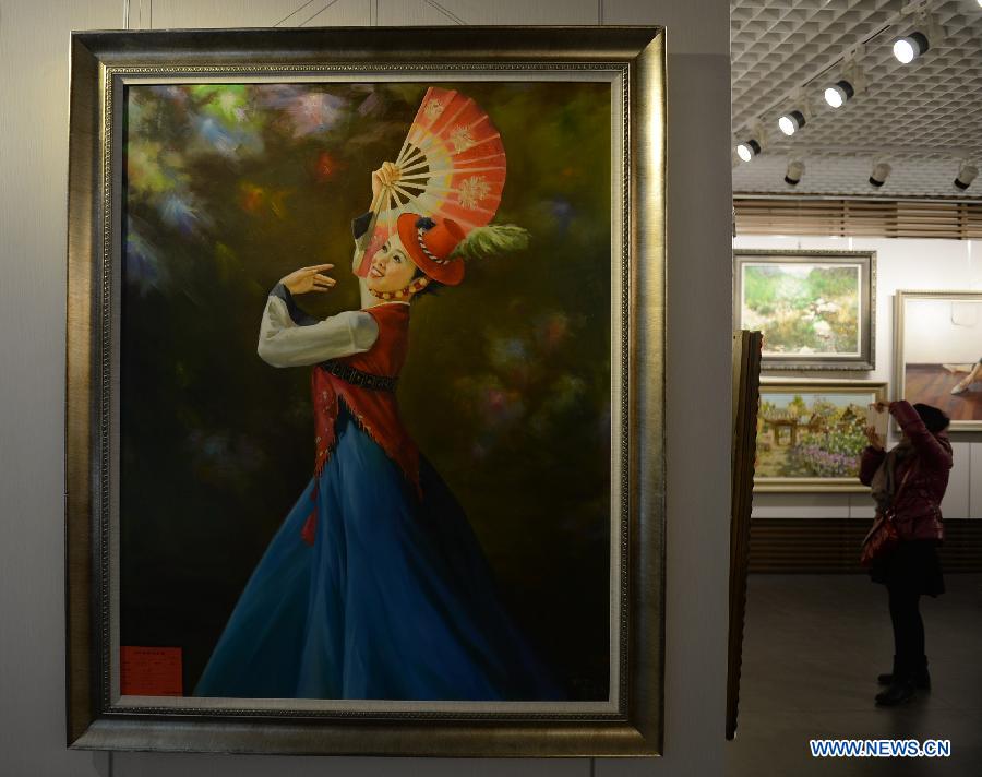 DPRK oil paintings displayed in China's Hebei