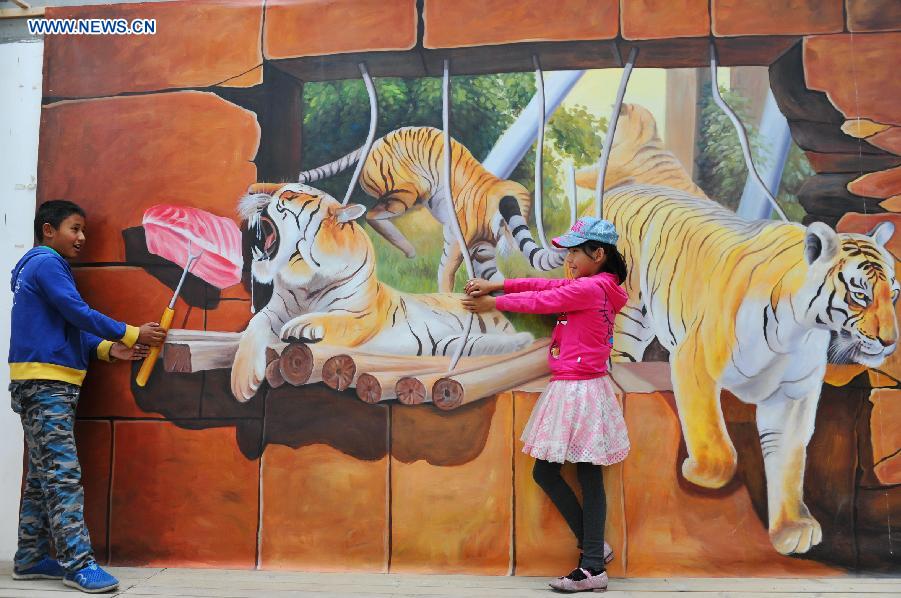 Exhibition of 3D trick art held in Lhasa