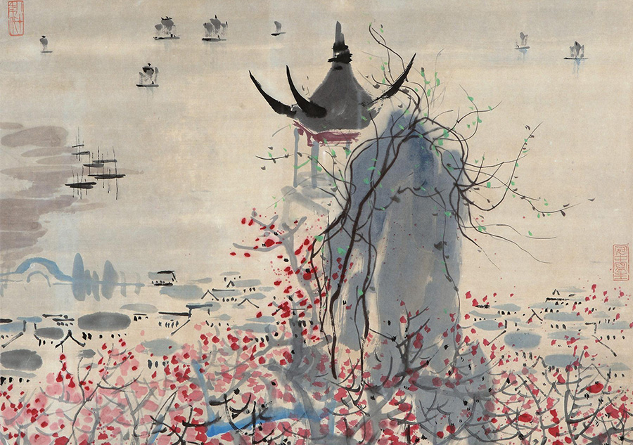 Chinese painters capture beauty of Hangzhou